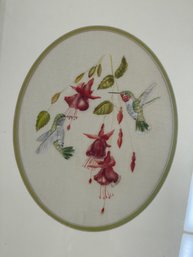 Fabulous Vintage Hummingbird Art Piece