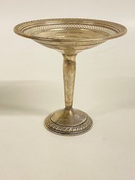 Sterling Silver Stemmed And Weighted Dish