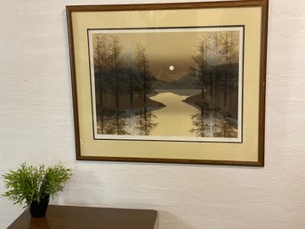 Classic Mid Century Print Pencil Signed James Hagen 28x34 Inches