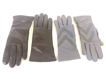 Nice Pair Of Nordstroms Leather Gloves Large And A Pair Of Isotoner