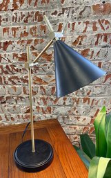 West Elm Inspired Table Lamp... Adjustable W/ USB. At Base