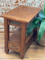 Slate Paneled Side Table , Well Made And Solid