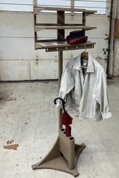 Vintage Industrial Trademarked ' Office Valet' Coat Rack