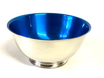 Beautiful 8 Inch Blue Omega Silversmith Paul Revere Bowl