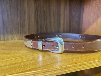 Nice Brown Leather Belt Size 38