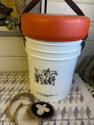 Padded Seat Bucket And Leather Coasters