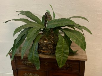 Large Faux Plant In Basket