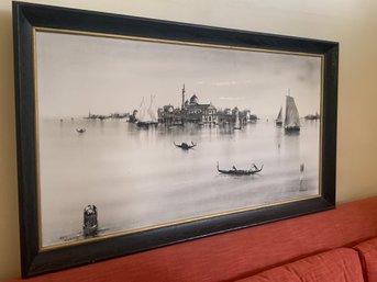 Fabulous Framed Venice Art By Artist Barnet 53 X 29