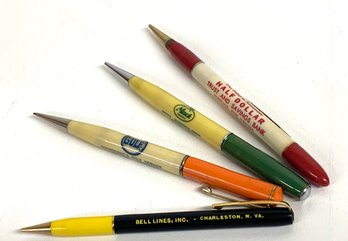 Four Vintage  Advertising Ballpoint  Pens