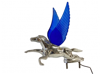 Large Pegasus Hood Ornament With Blue Wings