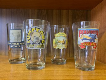 Set Of Four Beer Glasses