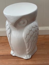 Wise White Owl Decorative Ceramic Stool