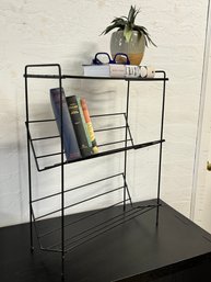 Vintage Metal Wire Shelves / Bookstand