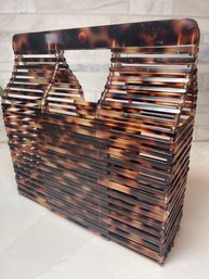 Stylish And On-trend Tortoise Shell Lucite Bag