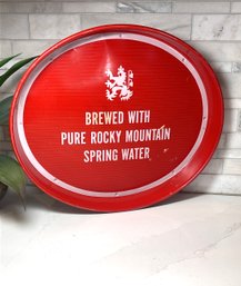 Vintage Oval Coors Tray, Brewed W/ Pure Rocky MTN Water!