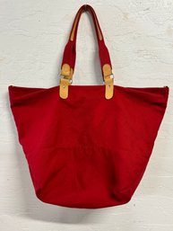 Vintage Gap & Co. Red Cotton Canvas Duffle Bag Tote