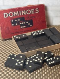 Vintage Eye-Rest Dominoes In Original Box, 1940-ish, The Embossing Company