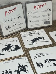 Pablo Picasso Coasters Set Of 6 In Metal Box