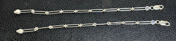 Two Sterling Silver Bracelets Marked 925