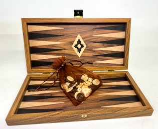 Manopoulos Wood  Backgammon Set