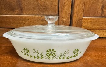 Vintage Glasbake Dish With Lid