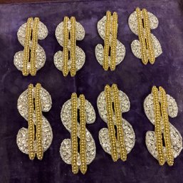 Vintage Sequined Money Signs Ready For Your Project