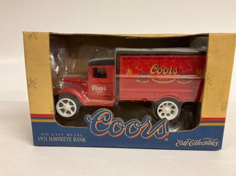 Die-cast Metal 1931 HAWKEYE Bank Coors Truk