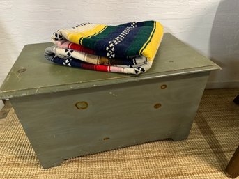 Wooden Toy Or Blanket Box - With Blanket!