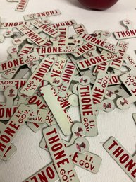 Lot Of New Old Stock Metal Lapel Political Tags For Lt Gov. Thone Campaign