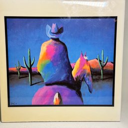 Large Southwestern Tile Wall Art By Down Burns 12 X 12 Inches