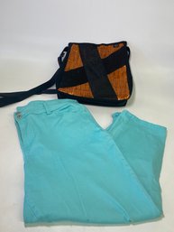 Cute Cross Body Purse And Size 16 Light Weight Longer Capris