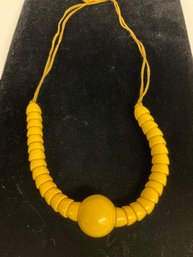 Funky Vintage Necklace With Ball Bead Center