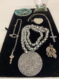 Light Weight Silver Toned Misc Items With Extras