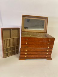 Like New Large And Stylish Jewelry Case With Mirror