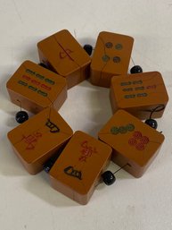 Vintage Bakelite Mahjong Tile Bracelet As Is See Pictures