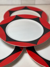 Amazing Block SPAL Portuguese Dinnerware , Bold And Graphic In Red And Black