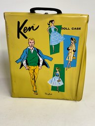 1960 Barbie Ken Yellow Vinyl Doll Carrying Case Clothing Wardrobe