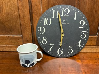 Time For Coffee Cup And Clock