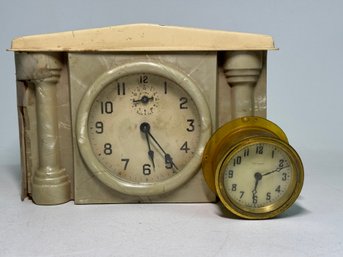 Two Vintage Clocks As Is Nice Art Project