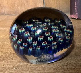 Heavy And Colorful Mid Century Paperweight