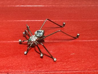 Fun Little  Rhinestone Spider Pin