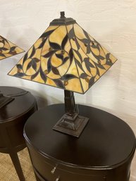 #2 Of 2 Heavy Stained Glass Table Lamp