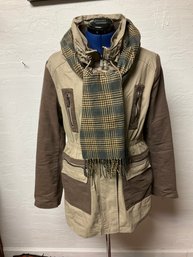 Nice DKNY All Weather Jacket With Newer Cashmere Scarf Women's Large