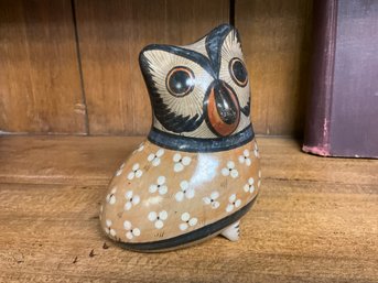 Mid Century Mexican Pottery Owl By Solis