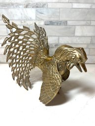 Mid Century Modern Fighting Rooster With Hinged Wings.  Lots In Intricate Detail.