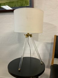 Contemporary Table Lamp With Lucite Like Legs