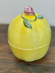 Lovely Lemon Lidded Vessel/ Candy Dish.  Laslo For Mikasa