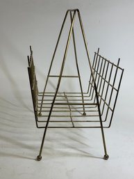 Vintage Wire Metal Magazine Rack