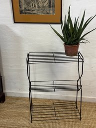 Vintage Metal Stand For Books, Records Plants And More