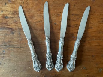 Sterling Silver Handled Knives With Stainless Steel Blades By Reed And Barton